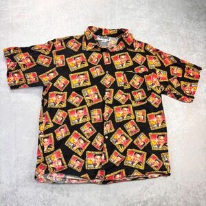 Vintage 1990s Elvis Presley Steady USA All Over Print Button Up Shirt Large